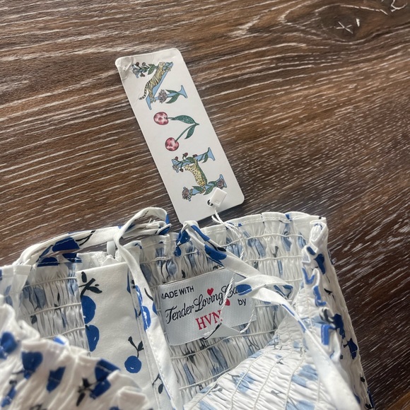 New!! Kids Laura stretchy Cotton Dress - Blue Cherry - HVN - Picture 6 of 7